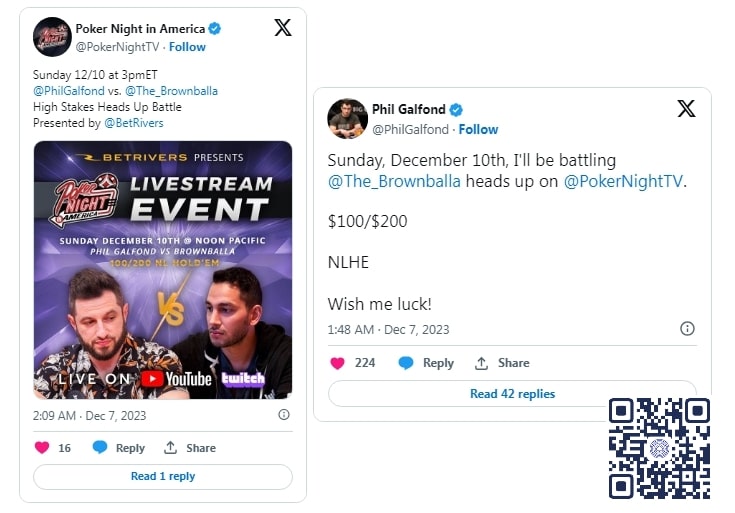 【GG扑克】话题 | Phil Galfond和Eshaan Bhalla将进行一场现场高额桌单挑赛
